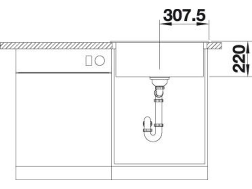 Granitový drez Blanco PLEON 6 InFino biela soft s excentrom - 6
