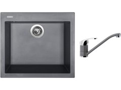 Set Sinks CUBE 560 Titanium + baterie Sinks PRONTO Titanium Set Sinks CUBE 560 Titanium + baterie Sinks PRONTO Titanium