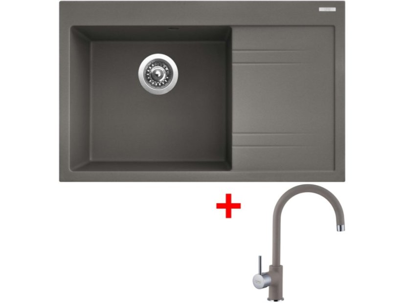 Set Sinks RIM 780 L Truffle + Vitalia GR