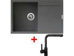 Sinks ULTIMA 790 Titanium + ENIGMA S Černá matná