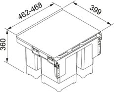 Výsuvný odpadkový kôš Franke Garbo 50-3