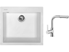 Set Sinks CUBE 560 Milk + baterie Sinks ENIGMA S chrom Set Sinks CUBE 560 Milk + baterie Sinks ENIGMA S chrom