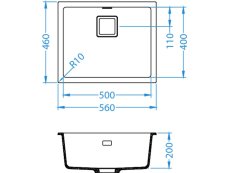 Granitový drez Alveus Quadrix 50 Chocolate - 2 Granitový drez Alveus Quadrix 50 Chocolate - 2