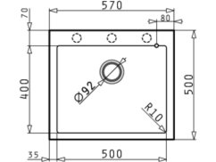 Granitový drez Pyramis Istros 57 x 50 1B Béžová