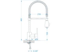 Dřezová baterie Alveus Billy S nákres