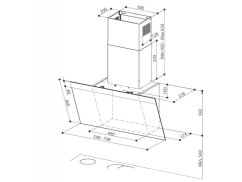 Digestoř Faber DAISY PLUS WH A55 nákres