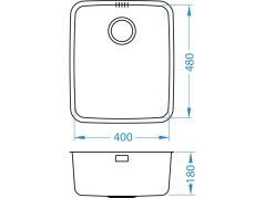 Nerezový drez Alveus Luno 40