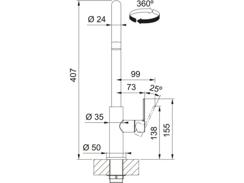 Dřezová baterie Franke FS 2838.901 MARIS SLIM Matná černá