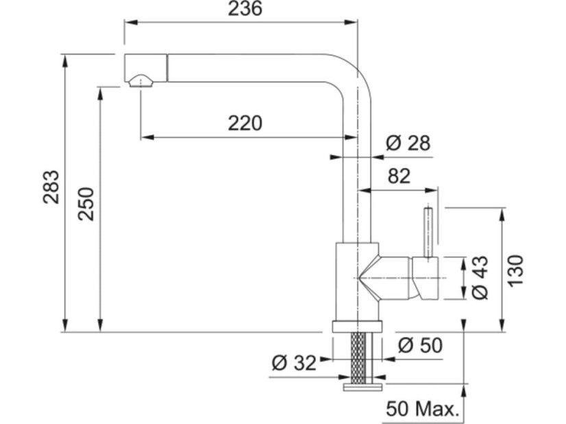 Dřezová baterie Franke FN 0143 Chrom