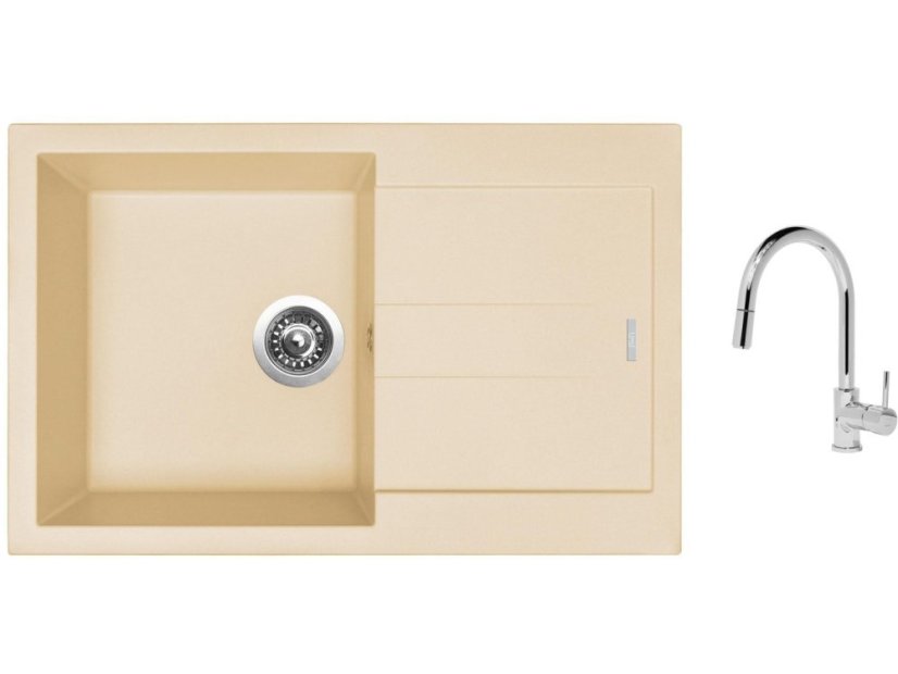Set Sinks AMANDA 780 Sahara + batéria Sinks MIX 35 P chróm
