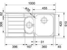 Nerezový dřez Franke NEX 651/7