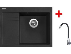 Sinks RIM 650 P Granblack + Elasta nerez/čierná