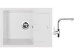 Set Sinks AMANDA 650 Milk + batéria Sinks ENIGMA S chróm