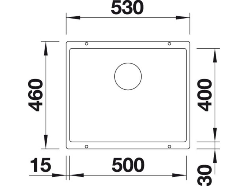 Granitový drez Blanco SUBLINE 500 U InFino čierna bez tiahla