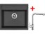 Set Sinks Solo 560 Pureblack + Elka lesklá
