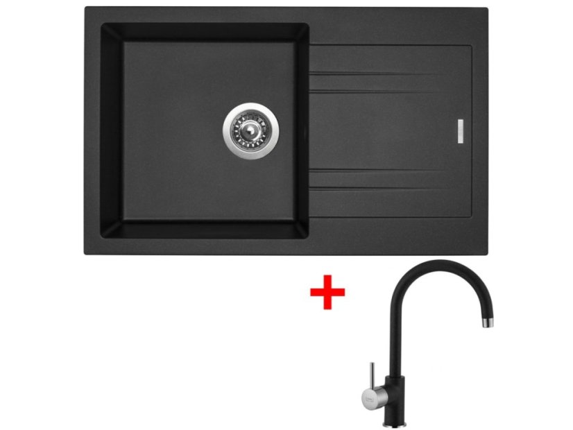 Sinks LINEA 780 Metalblack + Vitalia GR