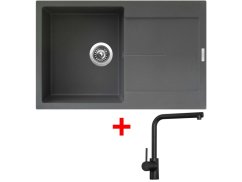 Sinks ULTIMA 790 Titanium + Elka černá matná