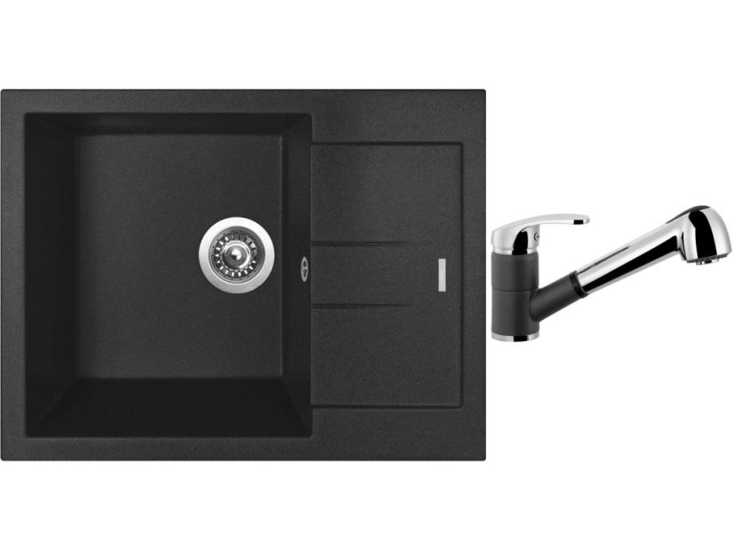 Set Sinks AMANDA 650 Metalblack + baterie Sinks LEGENDA S Metalblack