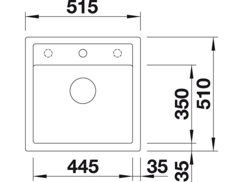 Granitový drez Blanco DALAGO 5 čierna s excentrom