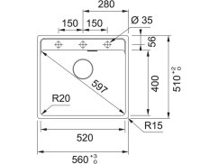 Granitový dřez Franke MRG 610-52 RTL Onyx