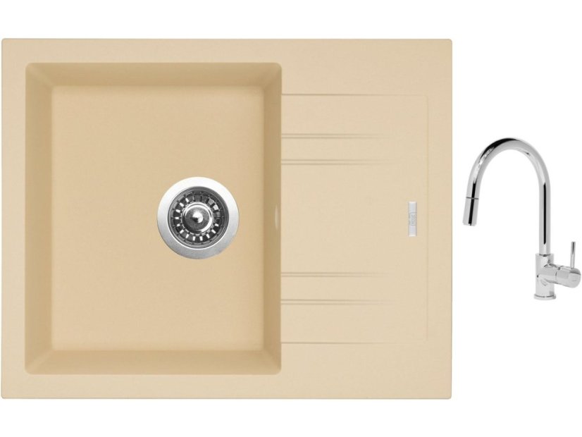 Set Sinks LINEA 600 N Sahara + batéria Sinks MIX 35 P chróm