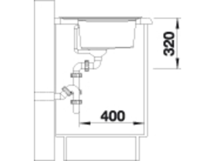 Granitový drez Blanco ZENAR 45 S Antracit, ľavý