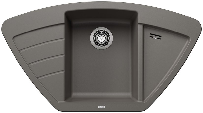 Granitový drez Blanco ZIA 9 E Sivá vulkán