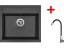 Sinks SOLO 560 Metalblack + Elasta nerez/čierná