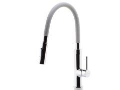 Drezová stojanková batéria so šedým ramenom a sprškou