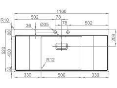 Nerezový drez Sinks XERON 1160 1,2mm