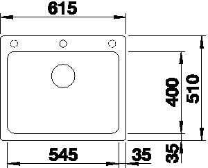 Granitový dřez Blanco Naya 6 Šedá vulkán