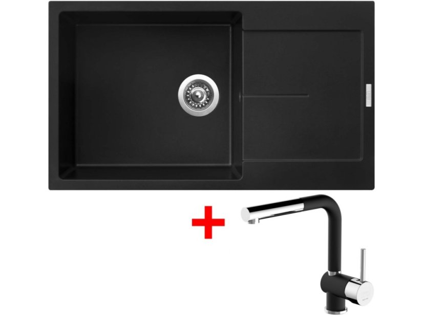 Set Sinks ULTIMA 860 XXL Pureblack + Mix 3 P GR N6