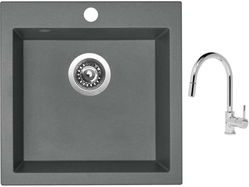 Set Sinks VIVA 455 Titanium + baterie Sinks MIX 35 P chrom