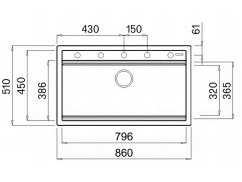 Granitový dřez Elleci Best 360 K86