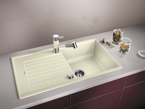 Granitový drez Blanco ZIA 5 S biela soft s excentrom