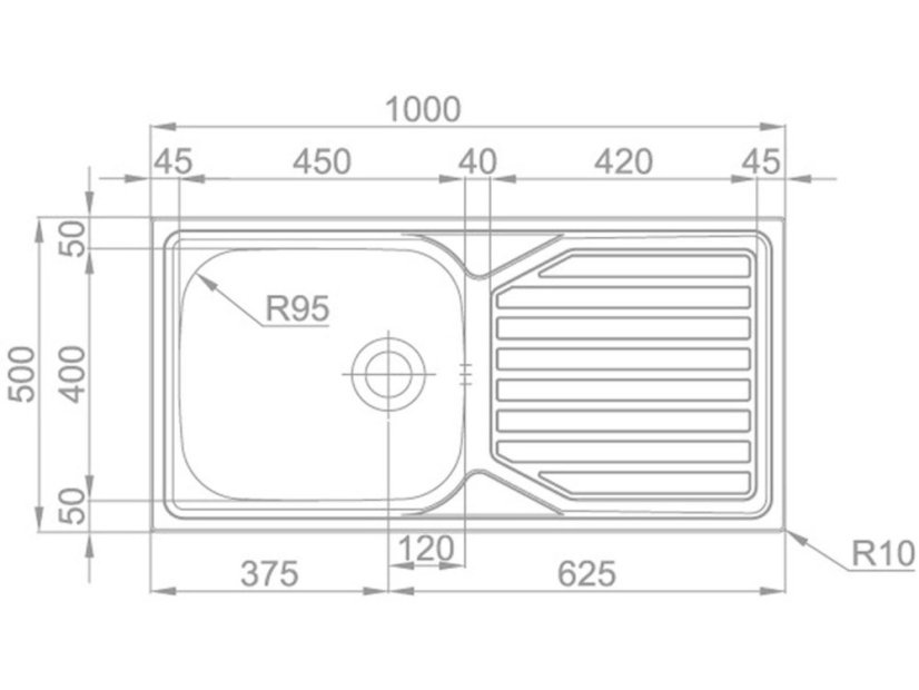 Set Sinks OKIO 1000 XXL V matný + batéria Sinks MIX 35 P chróm