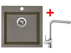 Set Sinks Viva 455 Truffle + Elka