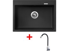 Sinks MAXIMO 680 Pureblack + Elasta nerez/černá