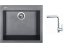 Set Sinks CUBE 560 Titanium + baterie Sinks MIX 3 chrom