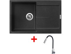 Sinks ULTIMA 790 Granblack + ELASTA S nerez/čierná