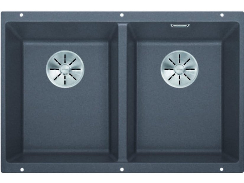 Granitový drez Blanco SUBLINE 350/350 U InFino sivá skala bez tiahla
