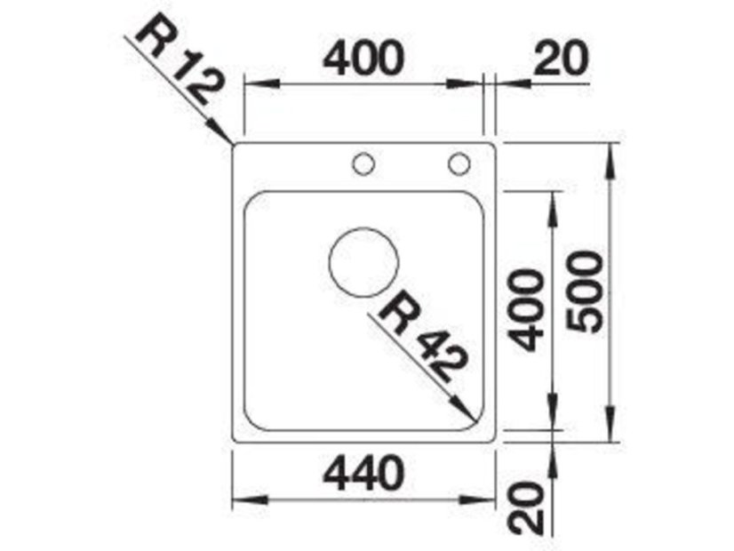 Nerezový dřez Blanco Solis 400 IF/A InFino nerez kartáčovaný