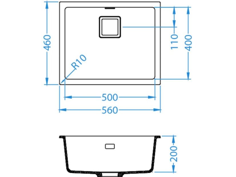 Granitový drez Alveus Quadrix 50 Twilight