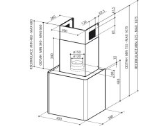 Komínová digestoř Faber LITHOS EG6 WH A45