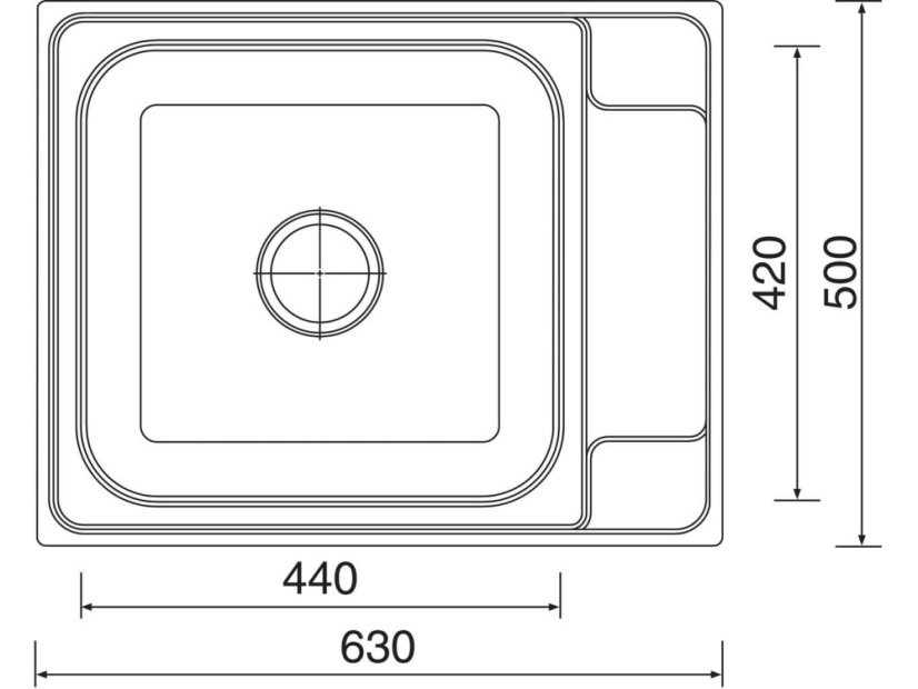 Sinks GRAND 630 + ARCO celonerezová