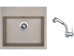 Set Sinks SOLO 560 Avena + baterie Sinks MIX 3 S Chrom Set Sinks SOLO 560 Avena + baterie Sinks MIX 3 S Chrom