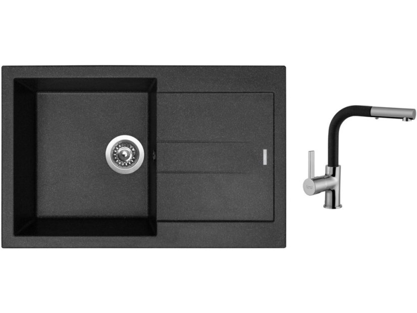 Set Sinks AMANDA 780 Granblack + baterie Sinks ENIGMA S Grandblack