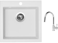 Set Sinks VIVA 455 Milk + baterie Sinks MIX 35 P chrom Set Sinks VIVA 455 Milk + baterie Sinks MIX 35 P chrom