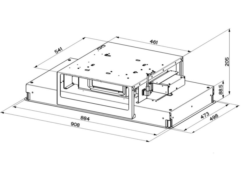Stropní digestoř Faber HIGH-LIGHT BK MATT KL A91/2