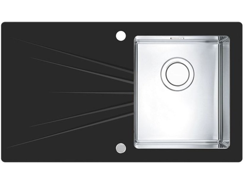Skleněný dřez Alveus Karat UP 10 pravý černý